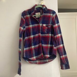 Abercrombie kids plaid button down